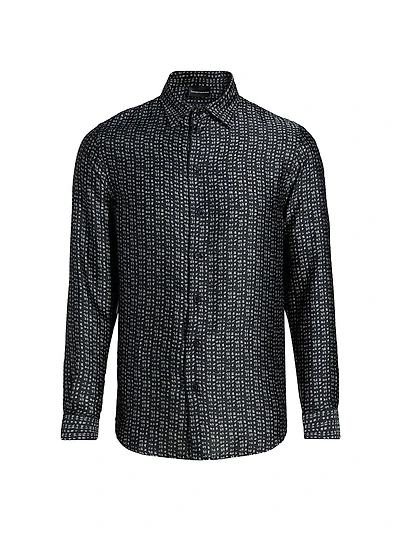 Charcoal Lines Stretch Sport Shirt
