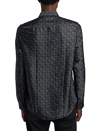 Charcoal Lines Stretch Sport Shirt