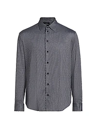 Geometric Button-Front Sport Shirt