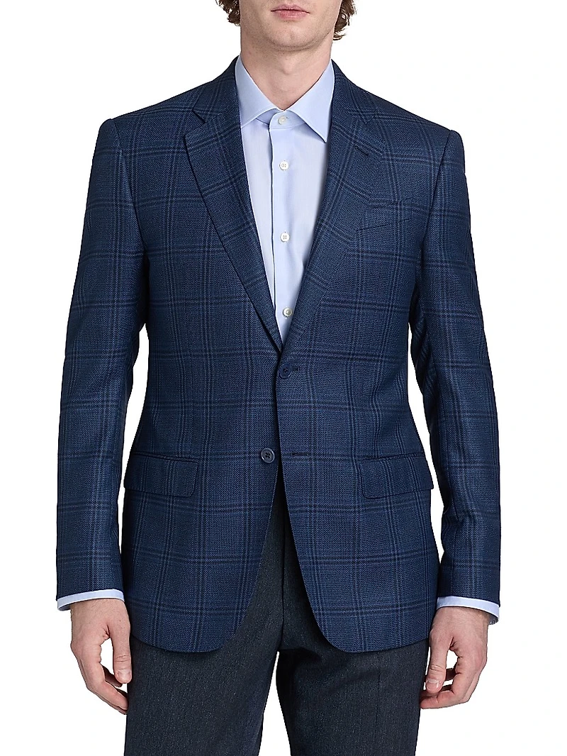 Plaid Wool Sport Coat