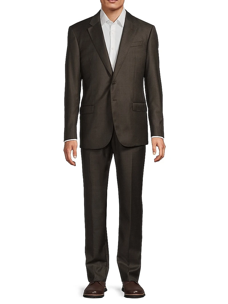 Shark Skin Wool Suit