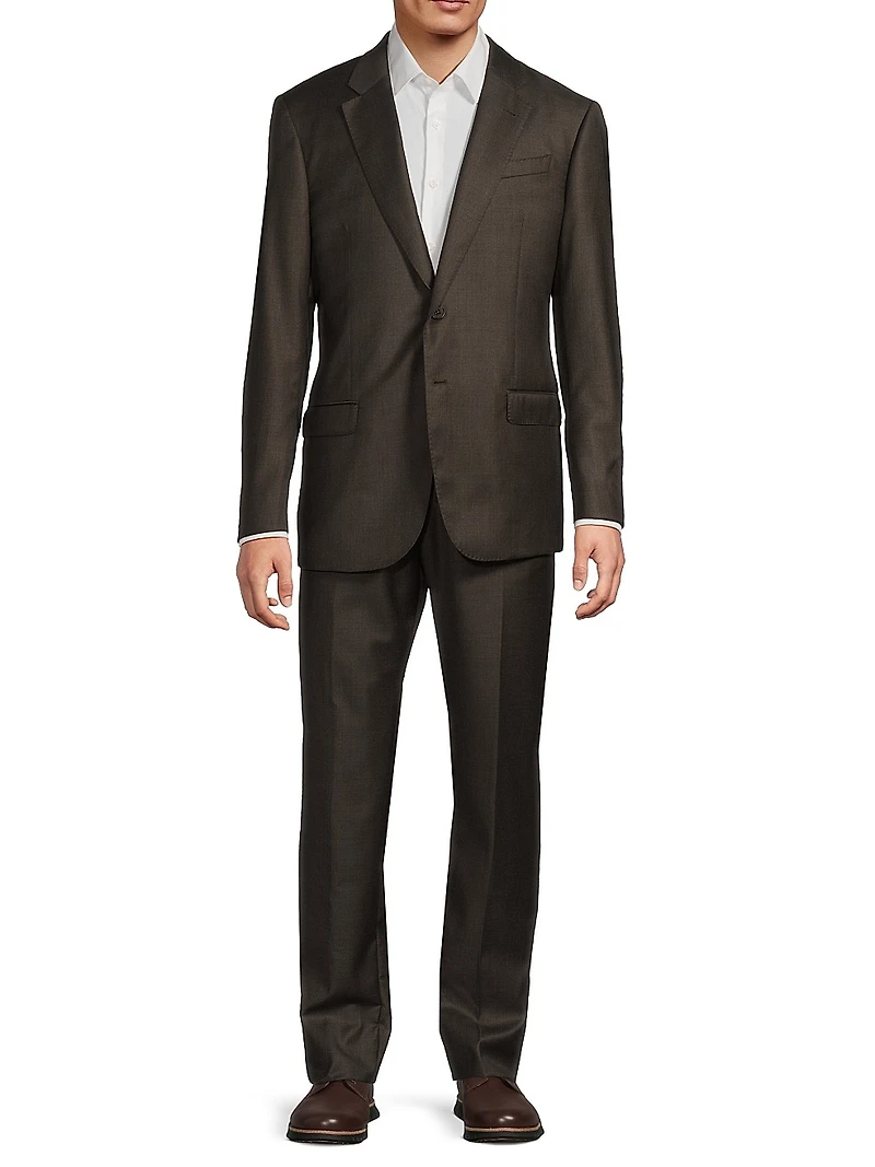 Shark Skin Wool Suit