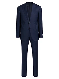 G-Line Herringbone Wool Single-Breasted Suit