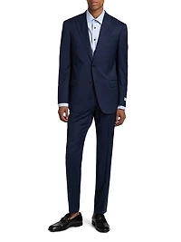 G-Line Herringbone Wool Single-Breasted Suit