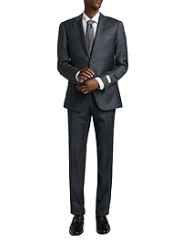 Micro Check Wool Single-Breasted Suit