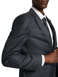 Micro Check Wool Single-Breasted Suit