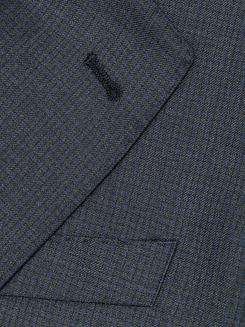 Micro Check Wool Single-Breasted Suit