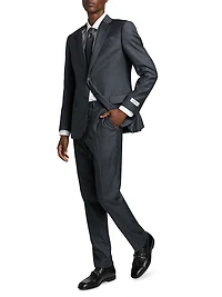 Micro Check Wool Single-Breasted Suit