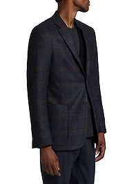 Patch Pocket Plaid Wool Sport Coat