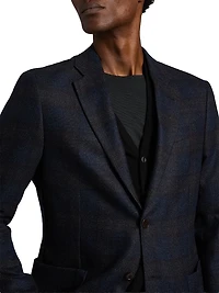 Patch Pocket Plaid Wool Sport Coat