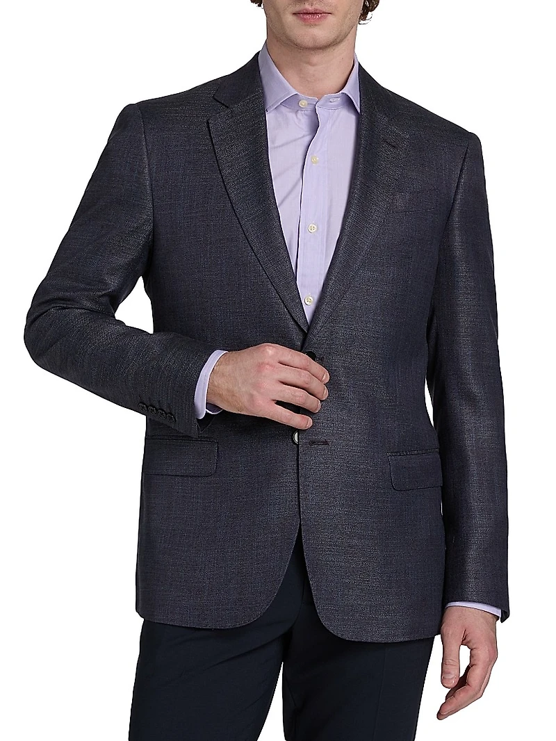 Woven Two-Button Sport Coat