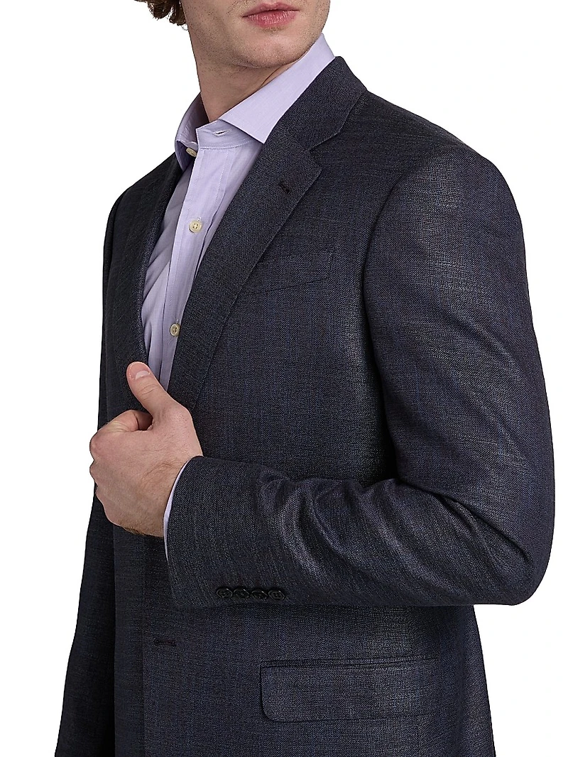 Woven Two-Button Sport Coat