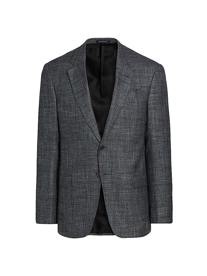 Textured Wool-Blend Sport Coat