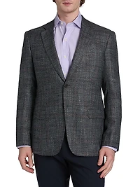 Textured Wool-Blend Sport Coat