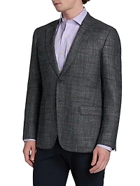 Textured Wool-Blend Sport Coat