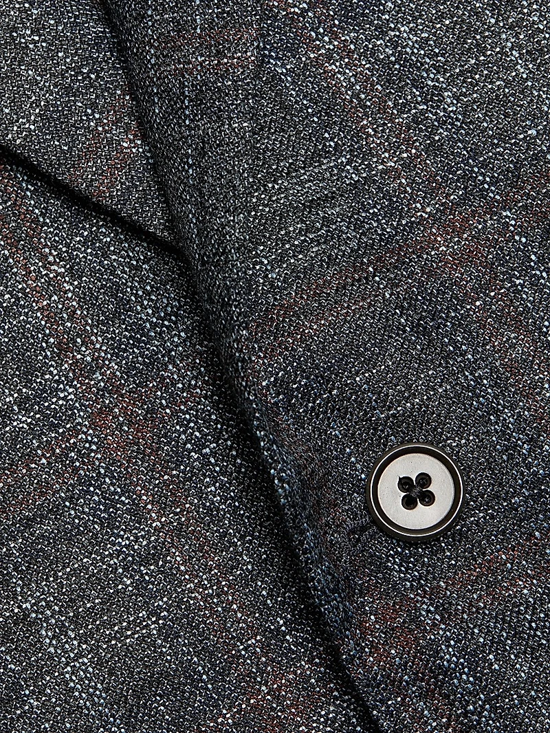 Textured Wool-Blend Sport Coat