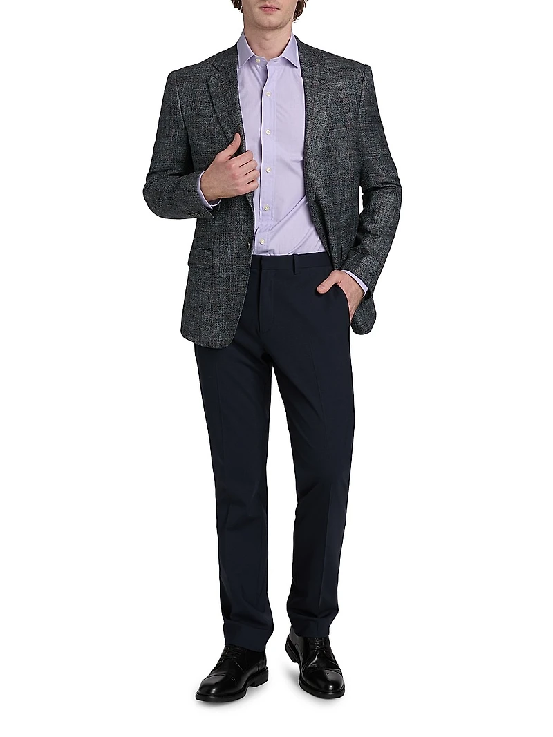 Textured Wool-Blend Sport Coat