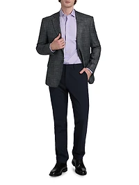 Textured Wool-Blend Sport Coat