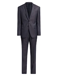 Micro Houndstooth Wool Suit