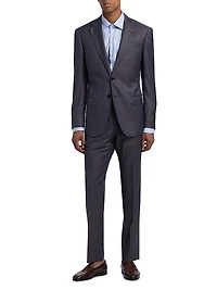 Micro Houndstooth Wool Suit