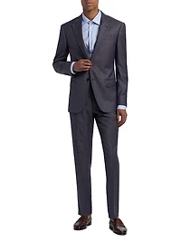 Micro Houndstooth Wool Suit
