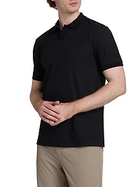 Chain Stitch Cotton Polo Shirt