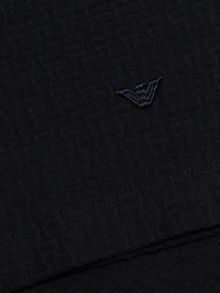 Chain Stitch Cotton Polo Shirt