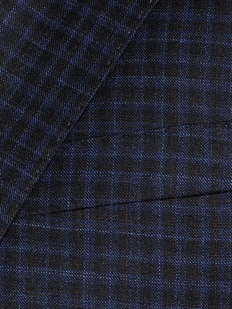 Box Plaid Stretch Wool Sport Coat
