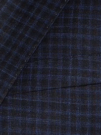 Box Plaid Stretch Wool Sport Coat