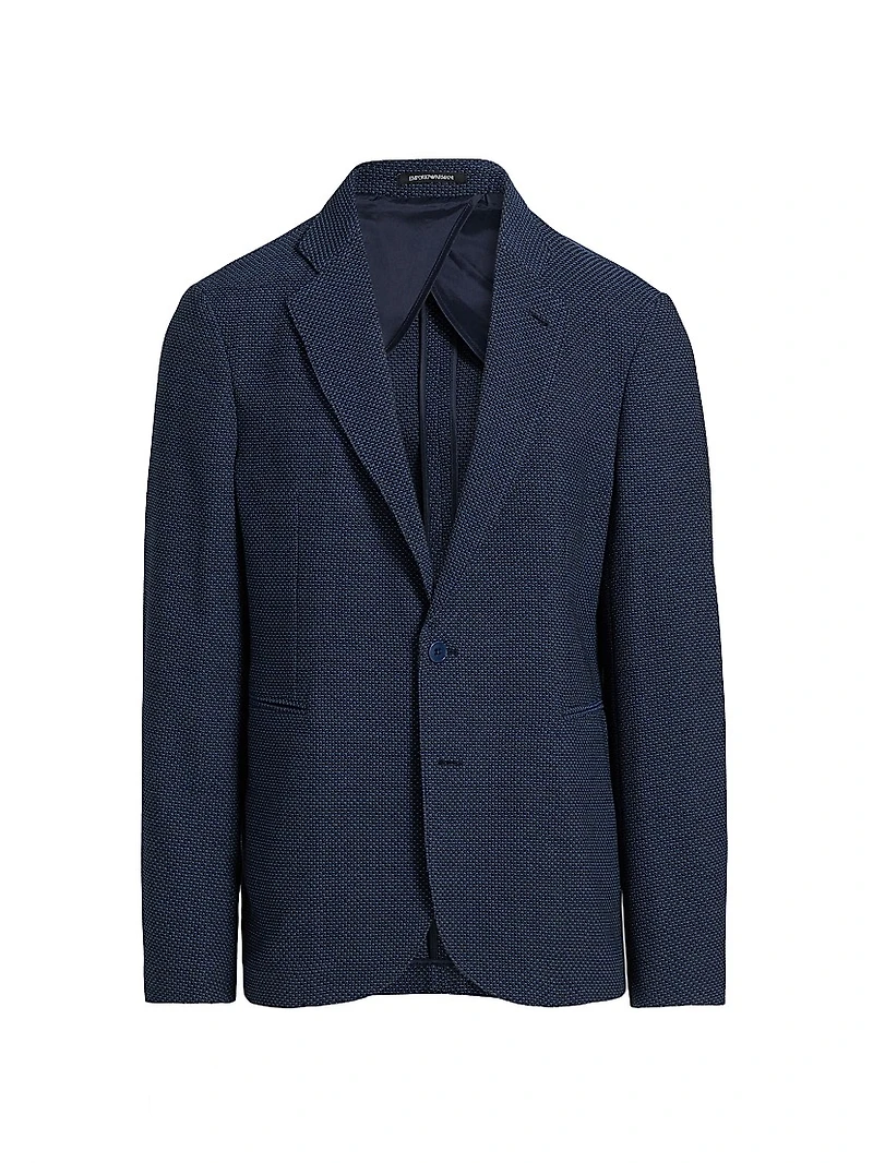 Bluette Fancy Textured Stretch-Wool Sport Coat
