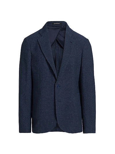 Bluette Fancy Textured Stretch-Wool Sport Coat