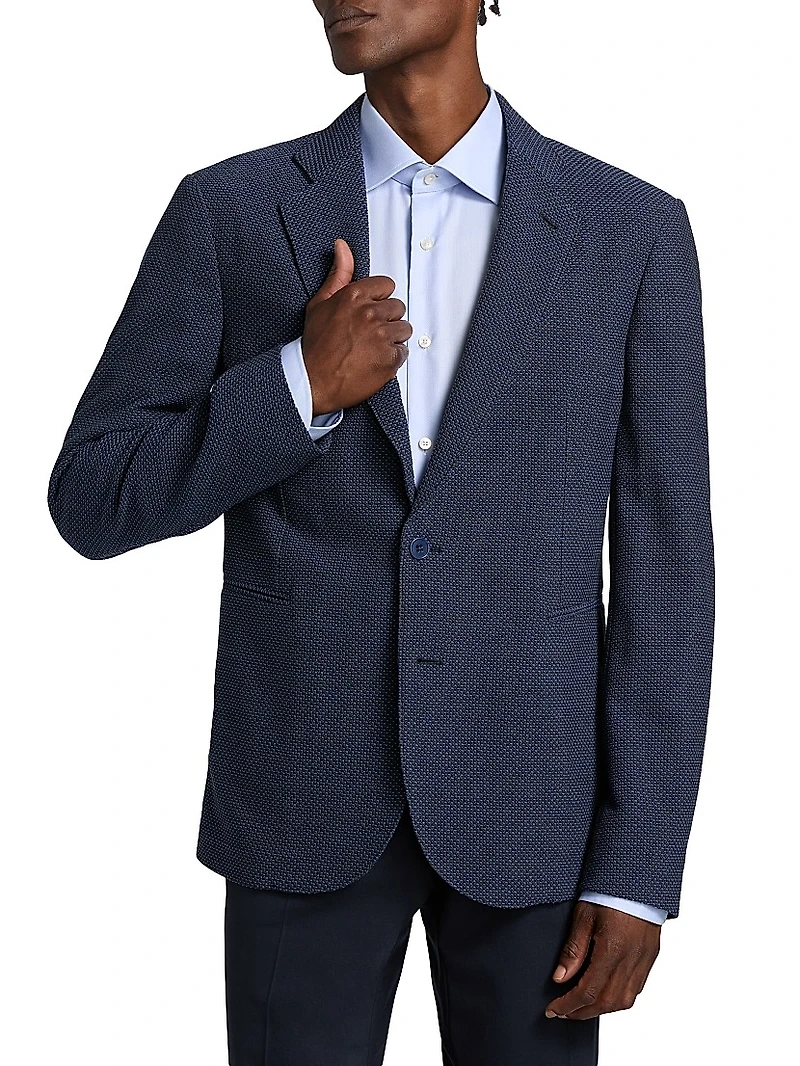 Bluette Fancy Textured Stretch-Wool Sport Coat