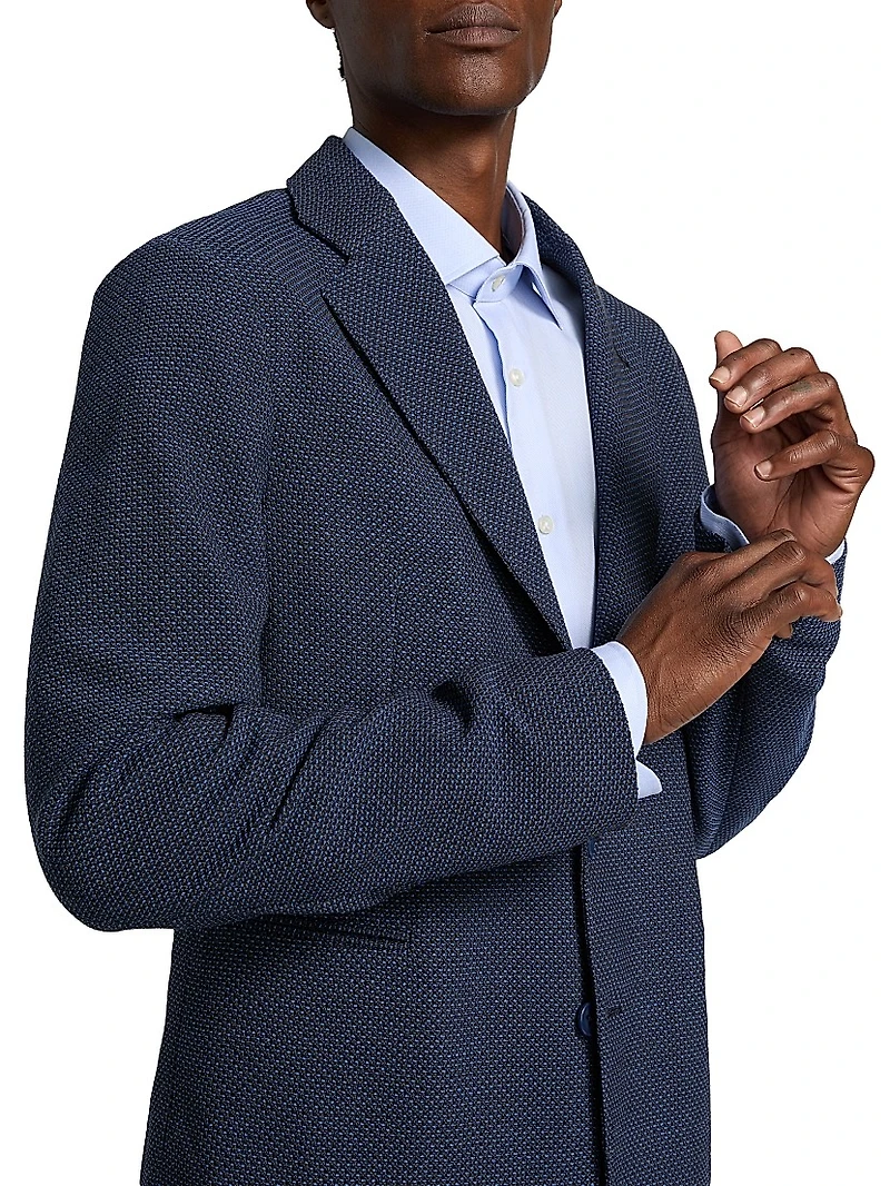 Bluette Fancy Textured Stretch-Wool Sport Coat