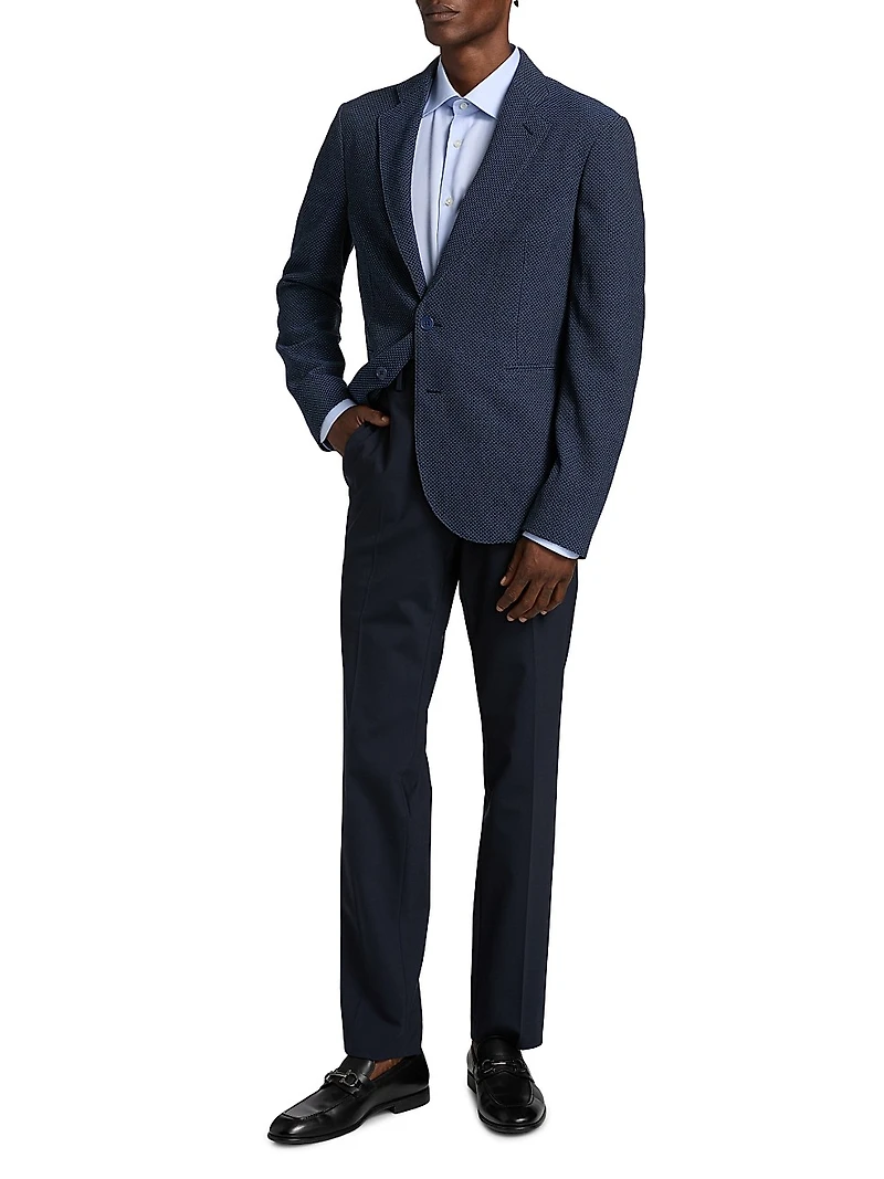 Bluette Fancy Textured Stretch-Wool Sport Coat