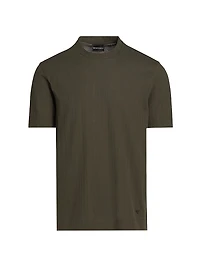 Chevron Stitch Cotton T-Shirt