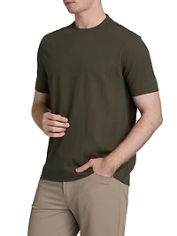 Chevron Stitch Cotton T-Shirt