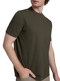Chevron Stitch Cotton T-Shirt