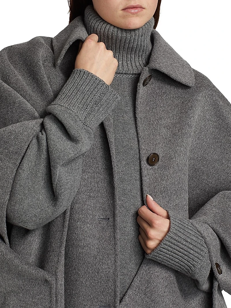 Cashmere Oversized Turtleneck Midi-Sweaterdress