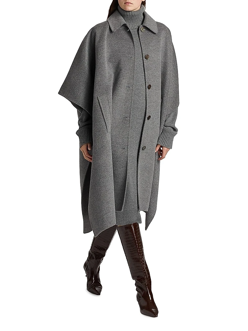 Cashmere Oversized Turtleneck Midi-Sweaterdress