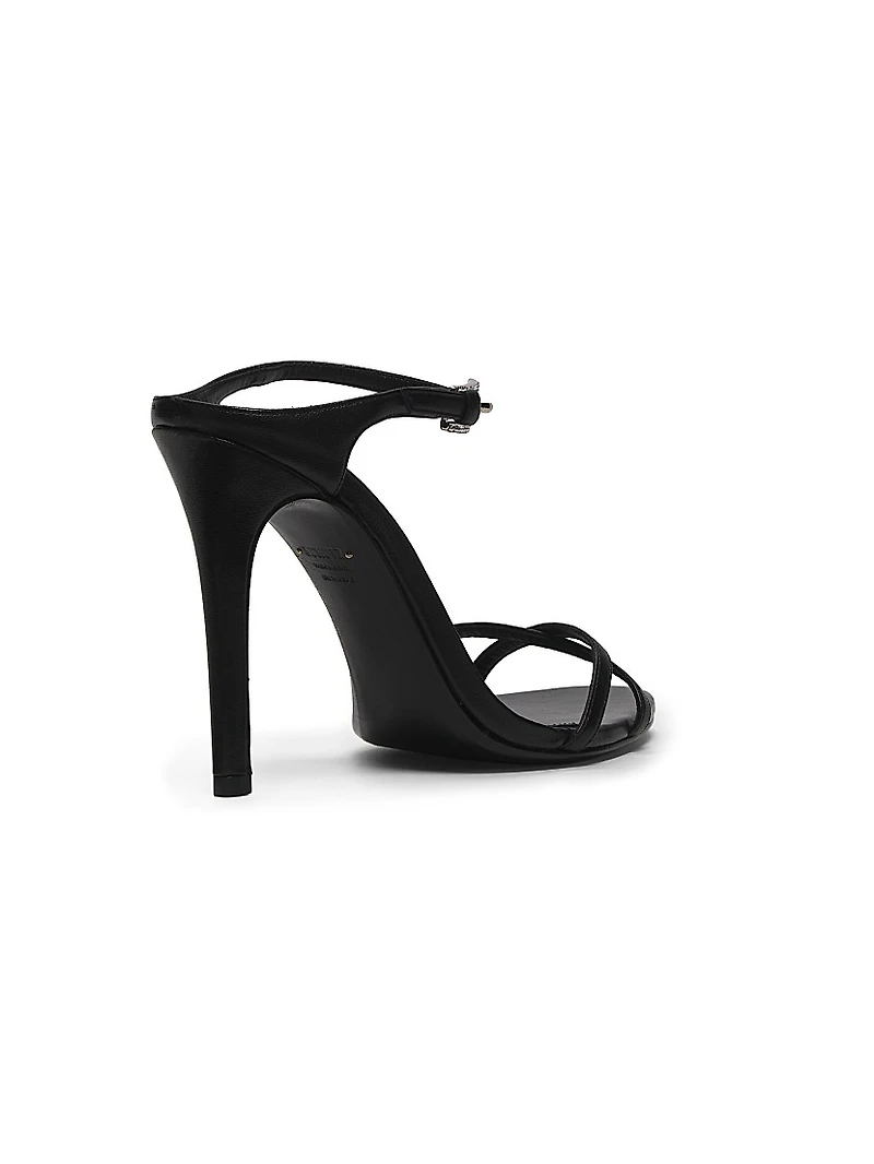 Aileen Glam 110MM Crystal-Buckle Leather Sandals