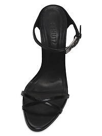 Aileen Glam 110MM Crystal-Buckle Leather Sandals