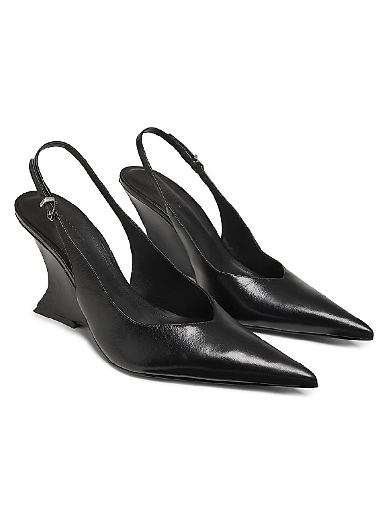 Siena 115MM Leather Slingback Pumps