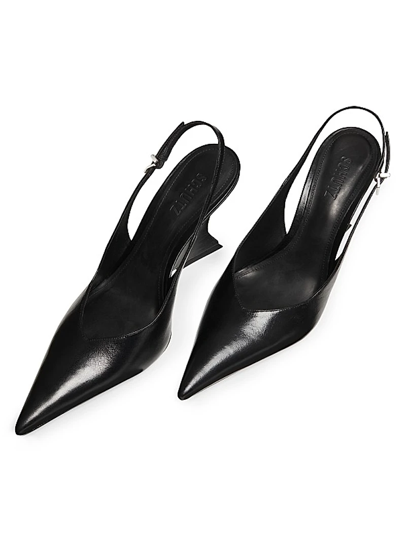 Siena 115MM Leather Slingback Pumps