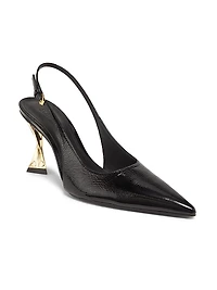Elisha 90MM Patent Leather Slingback Pumps