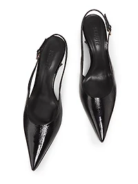 Elisha 90MM Patent Leather Slingback Pumps