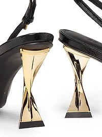 Elisha 90MM Patent Leather Slingback Pumps