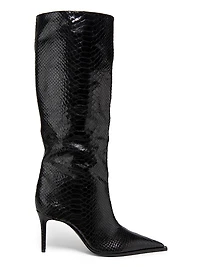 Mary Up 80MM Snake-Embossed Leather Boots