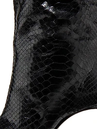 Mary Up 80MM Snake-Embossed Leather Boots