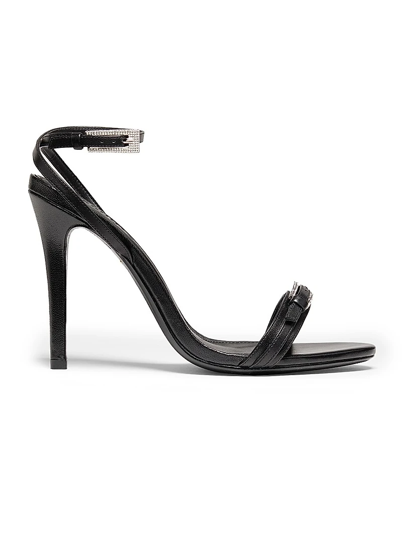 Roxie 115MM Crystal-Buckle Leather Sandals