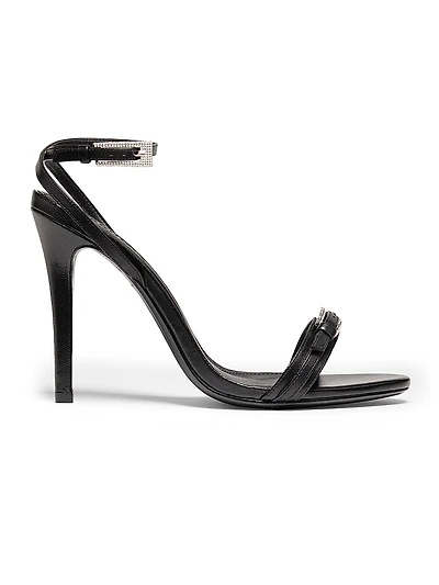 Roxie 115MM Crystal-Buckle Leather Sandals